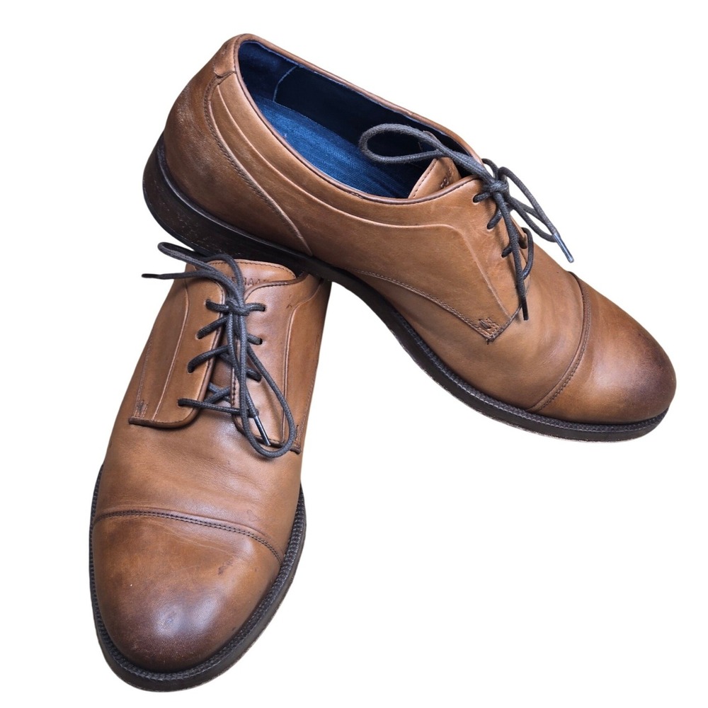 Cole Haan Mens Tan Leather Cap Toe Oxford Dress Shoes Size‎ 11